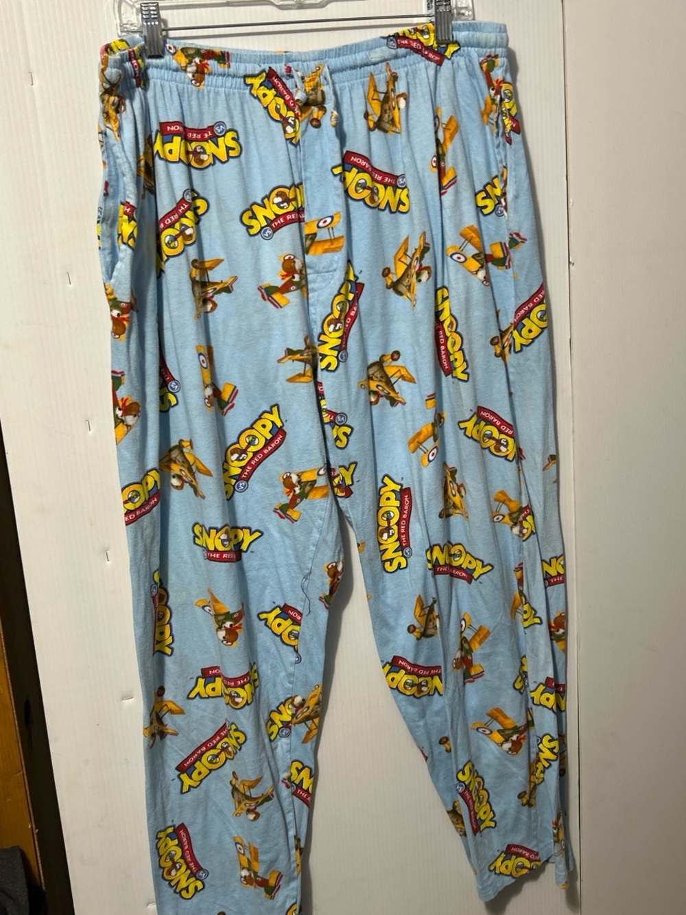 Peanuts Light Blue Snoopy Print Men’s Jogger Pants